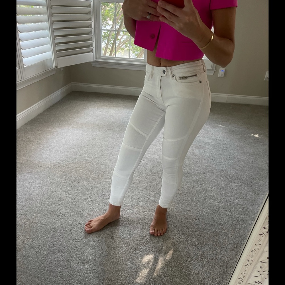Biker cropped jeans